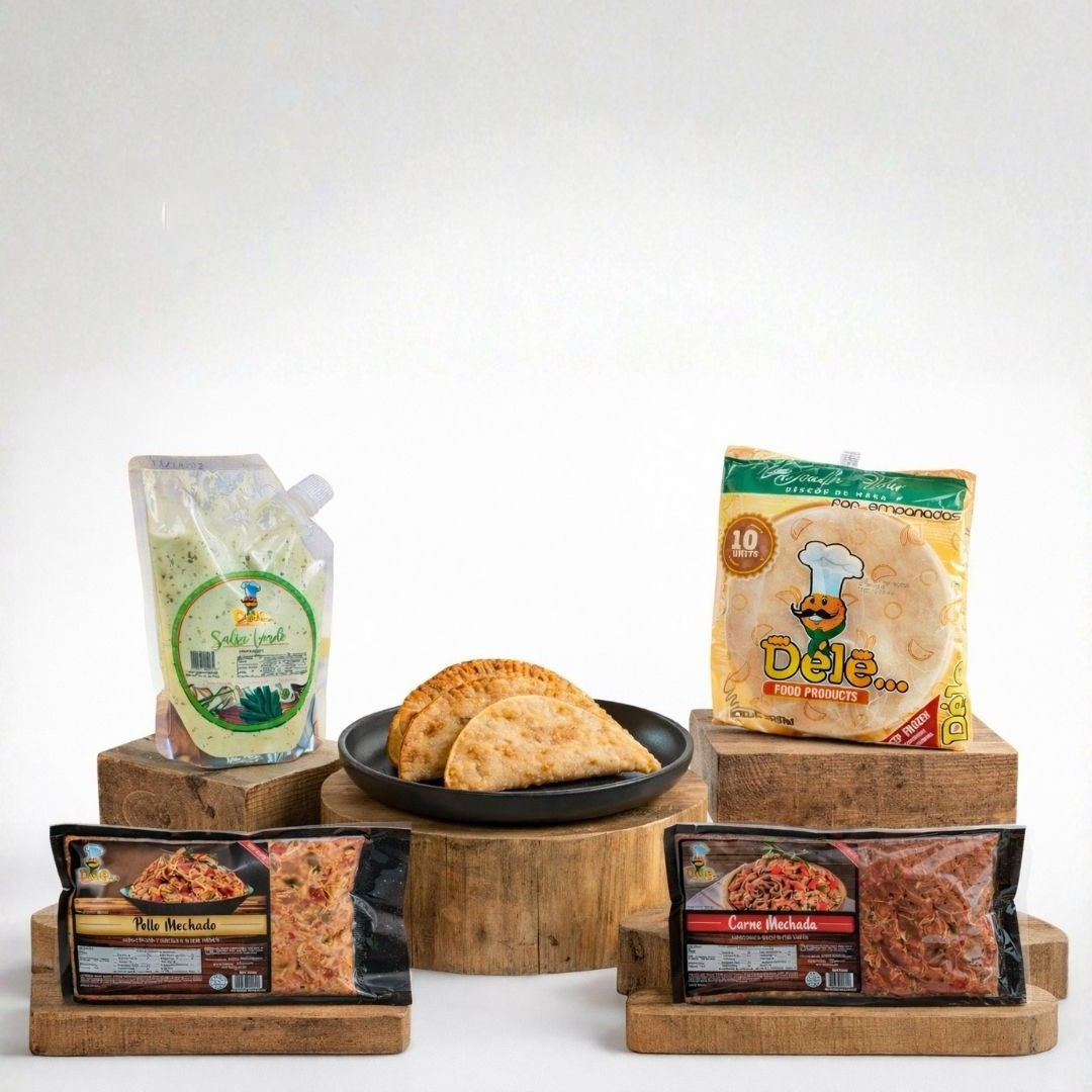 Combo Empanada Lover | Discos de Masa + Carne mechada + Pollo Mechado + Salsa Verde